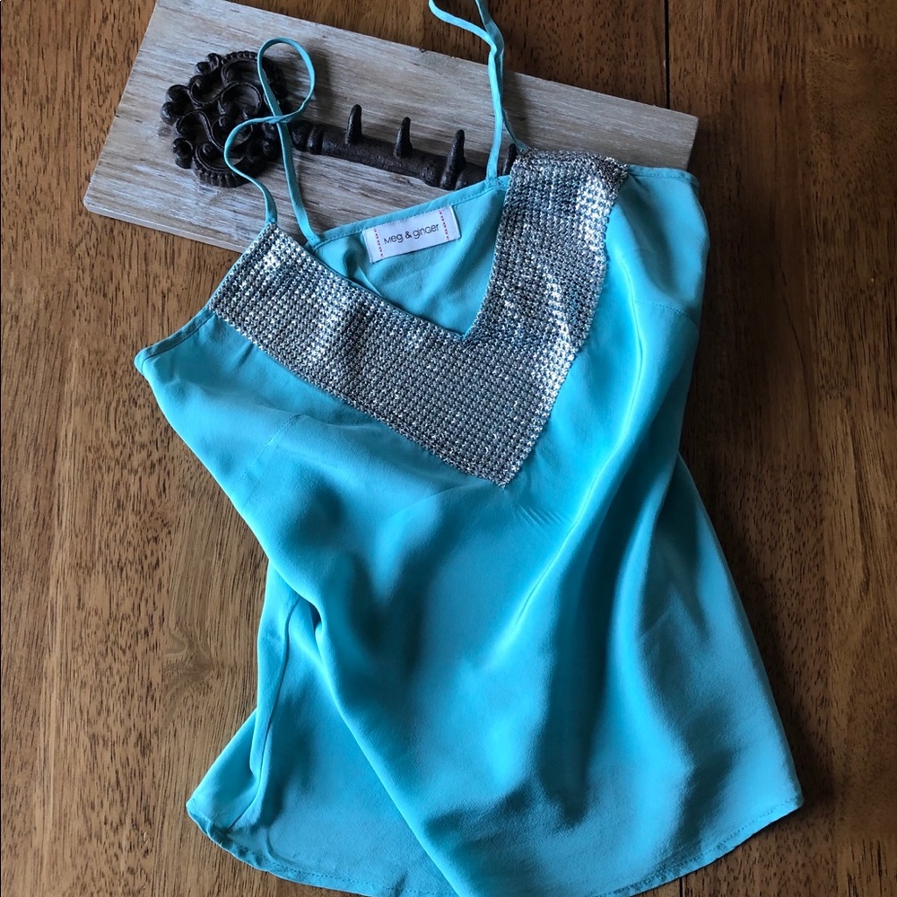 Meg and Ginger 100% silk tank top size XS